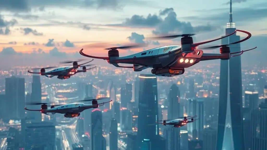 Transportation out round taxi drones changing car travel