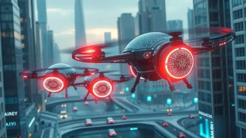 Brain-assisted round drones taxi transportation concepts