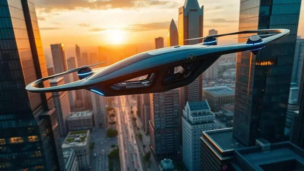 Drones transportation concepts taxi out cars, round innovations