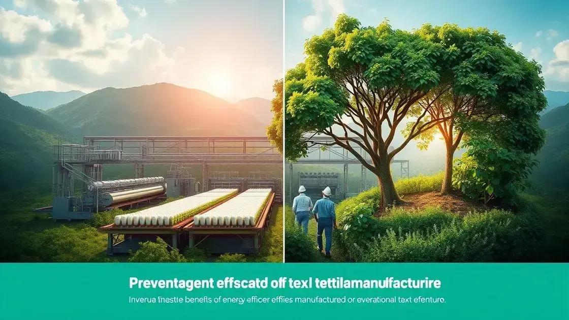 Benefits for the environment and economy