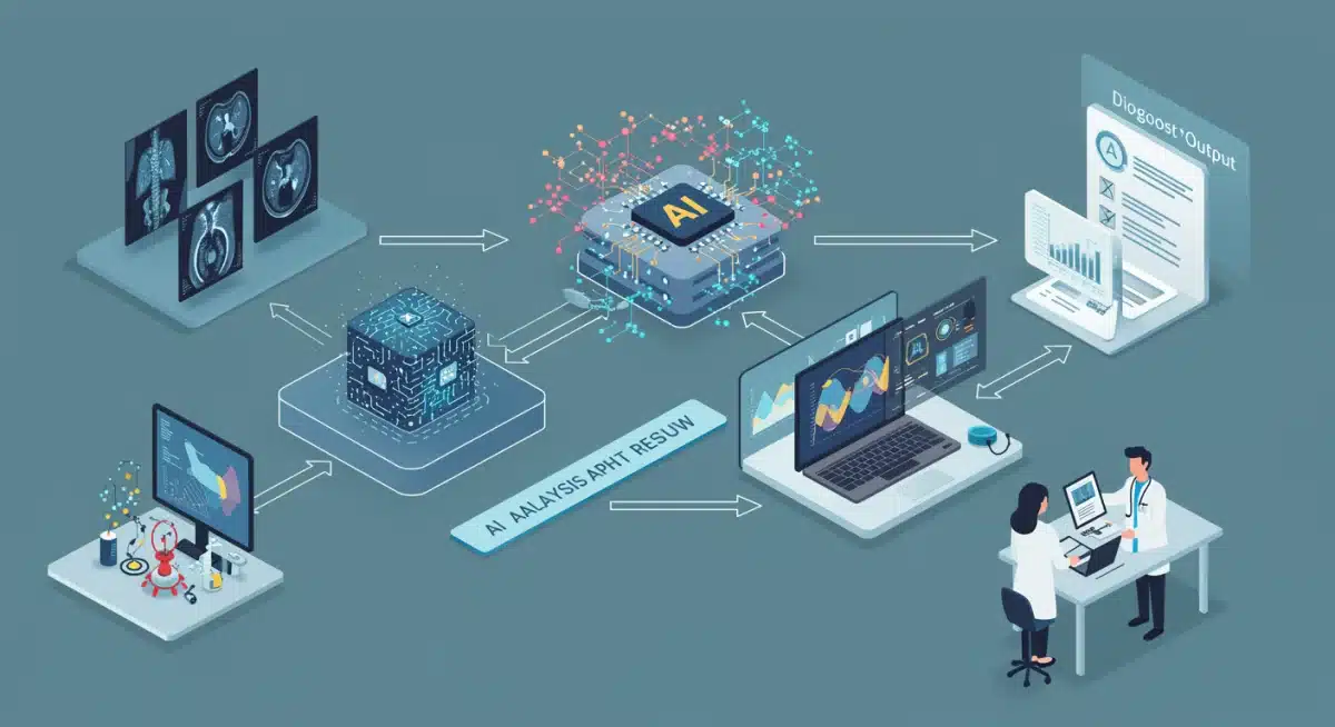 AI diagnostic imaging workflow, machine learning in radiology, medical image analysis