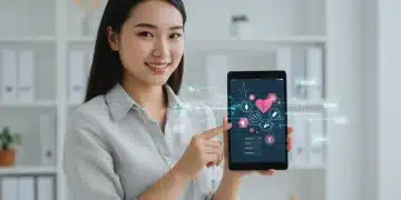 Digital health app on a tablet representing MedTech savings