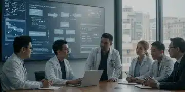 Professionals learning about MedTech data privacy regulations in a modern office setting.