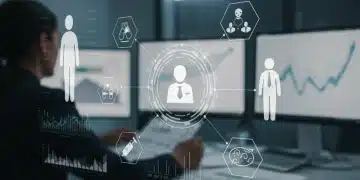 Digital health interface with investment charts, symbolizing telehealth's impact on MedTech finance.