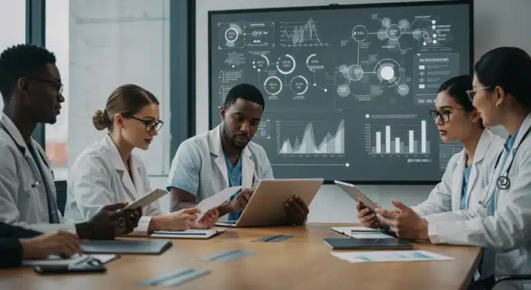 Healthcare professionals discussing 2025 MedTech regulations