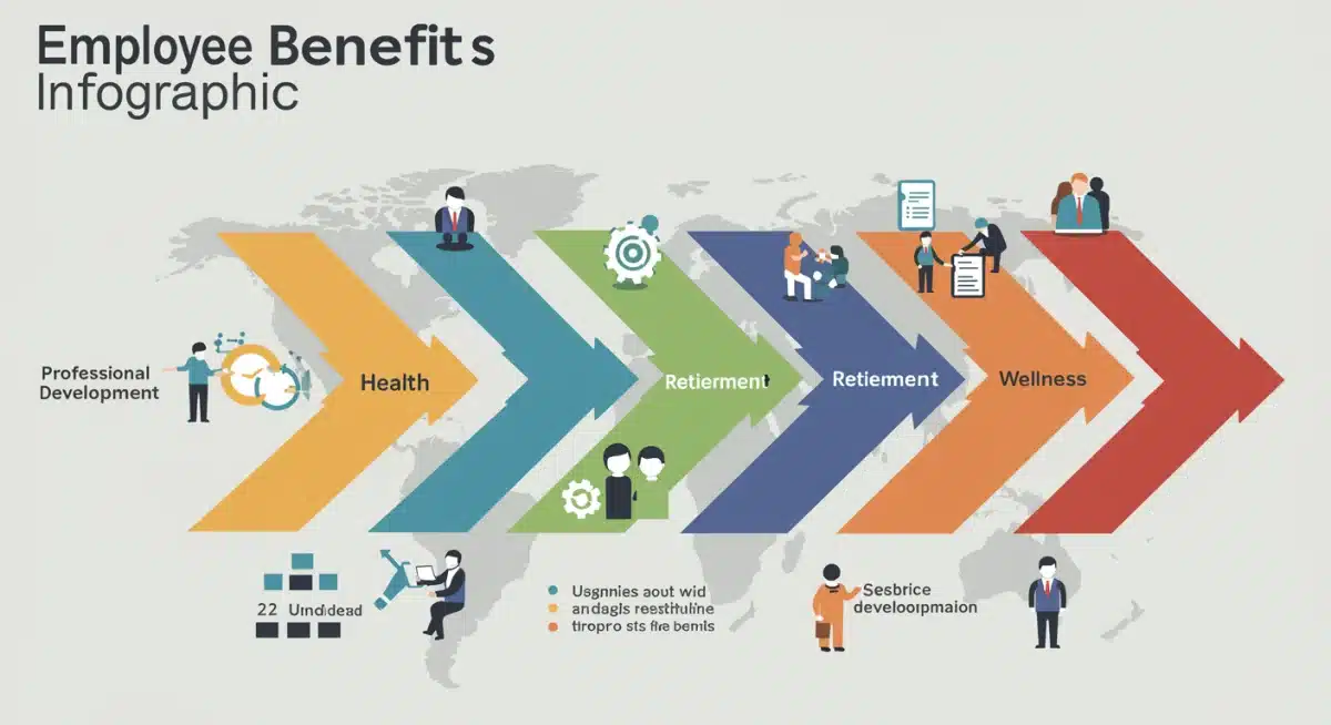 Infographic detailing optimized employee benefits categories
