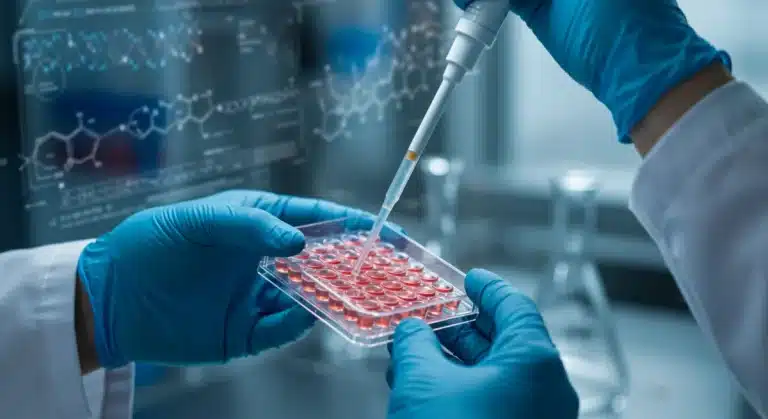 Scientist working in lab on precision medicine research