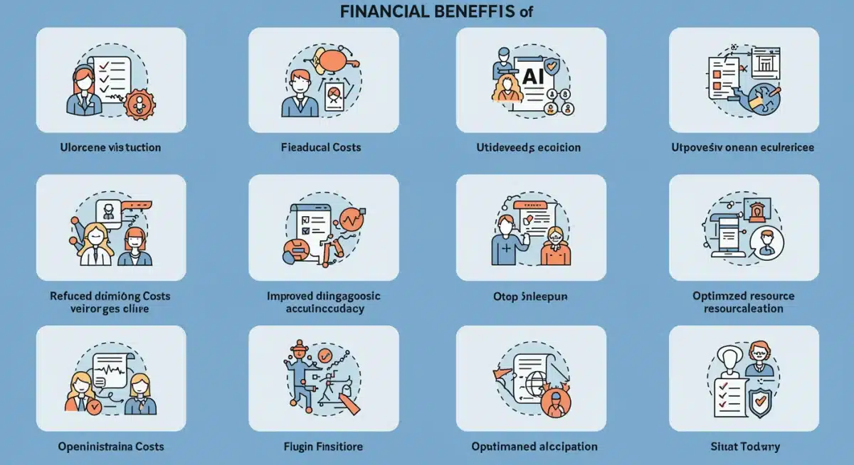 Infographic showing financial benefits of AI in healthcare