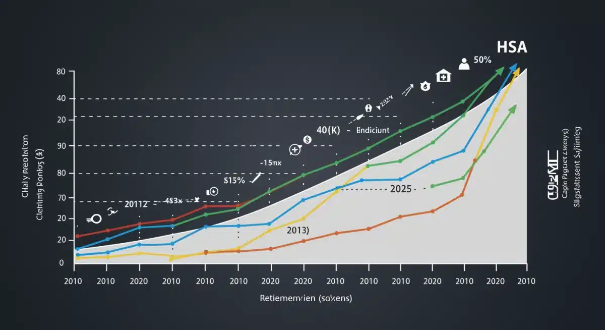 Compound interest growth chart for MedTech retirement savings accounts