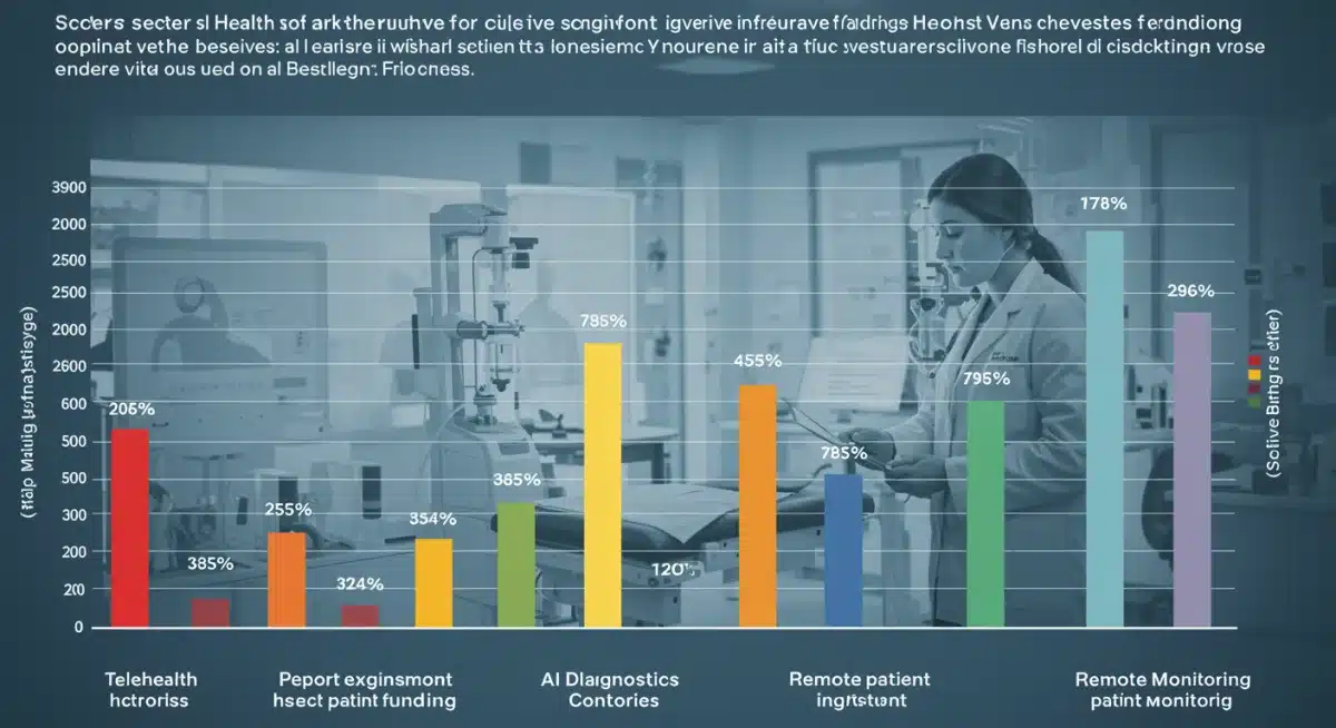 Infographic of digital health funding trends by sector Q4 2025