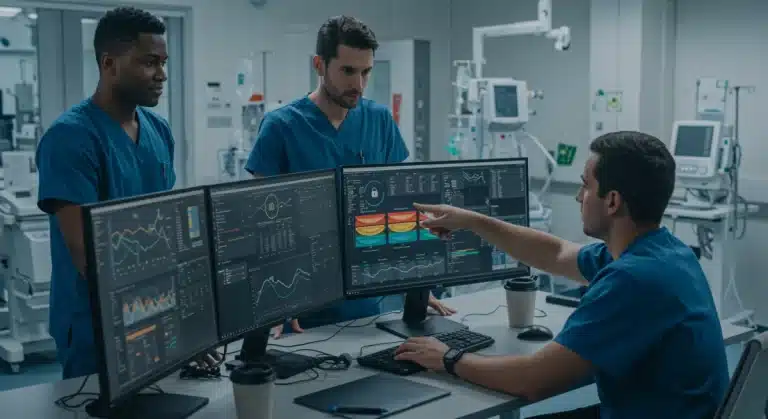US Hospital IT team implementing cybersecurity best practices toolkit 2026.