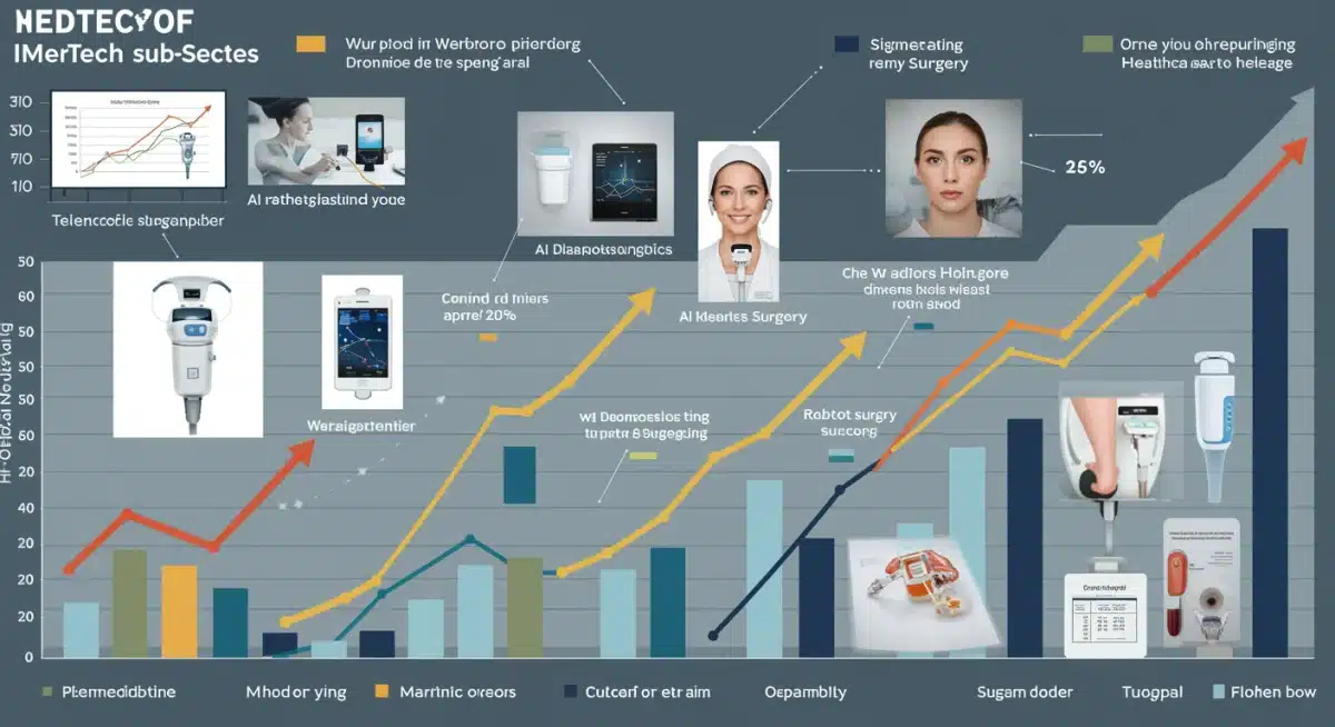 Infographic showing projected growth in MedTech sub-sectors