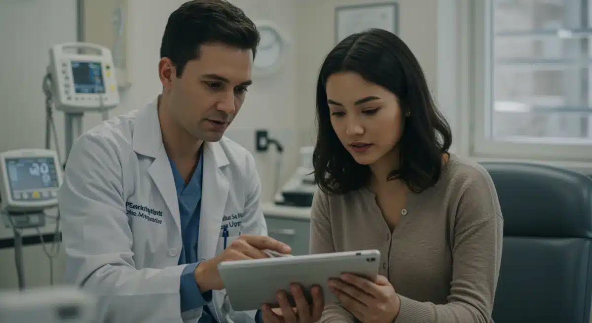 Doctor and patient discuss personalized treatment using MedTech