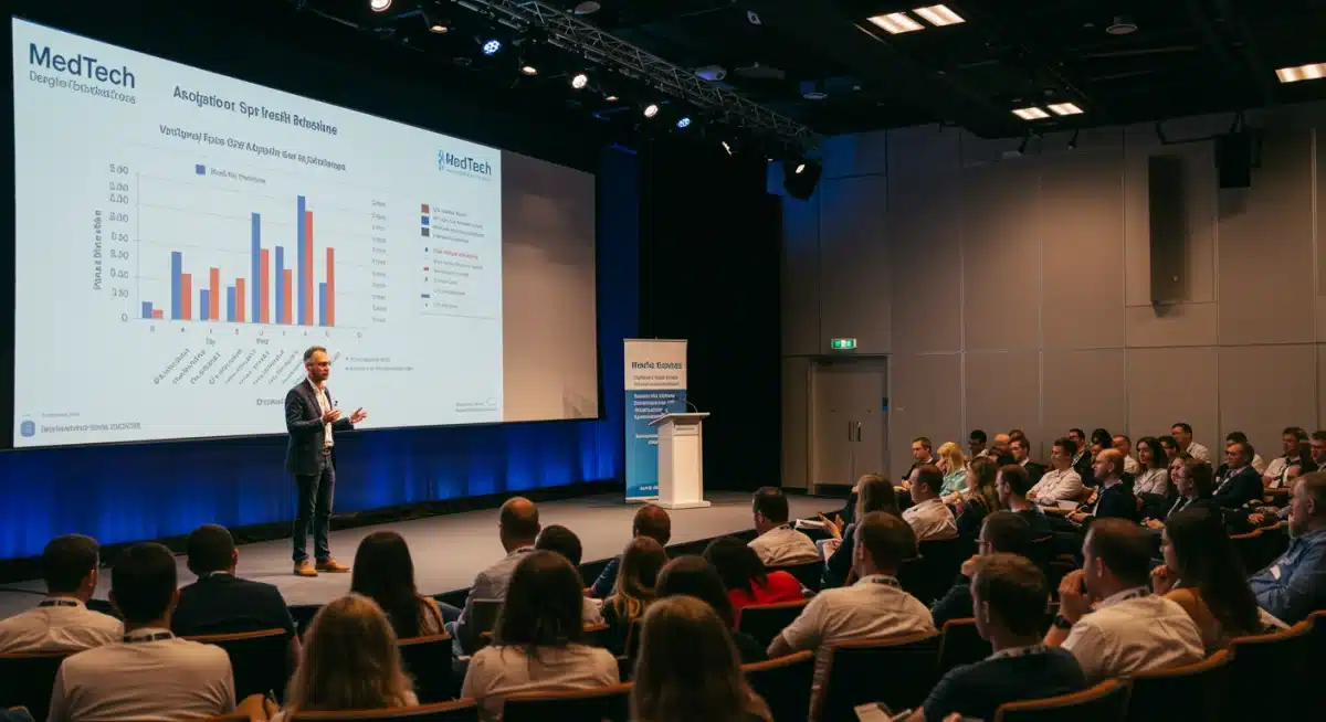 Expert speaker presenting at a MedTech conference