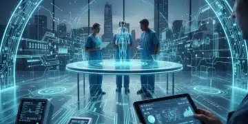 Digital healthcare ecosystem with connected medical devices and data analytics for 2026 MedTech benefits.