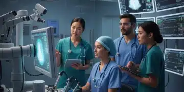 Nurses operating advanced medical technology to improve patient care and increase earning potential.