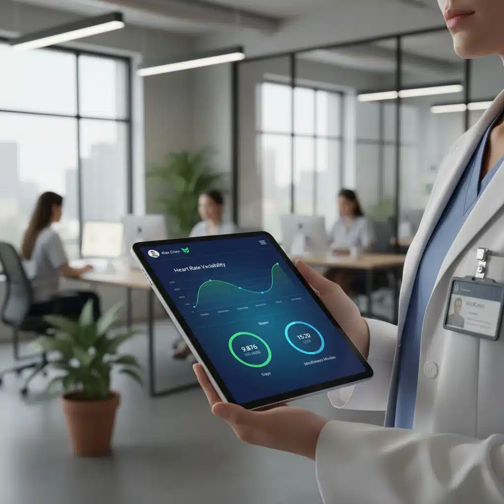 MedTech employee using a personalized digital wellness app