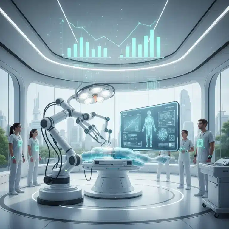 Futuristic medical technologies reducing healthcare costs by 15% in 2026