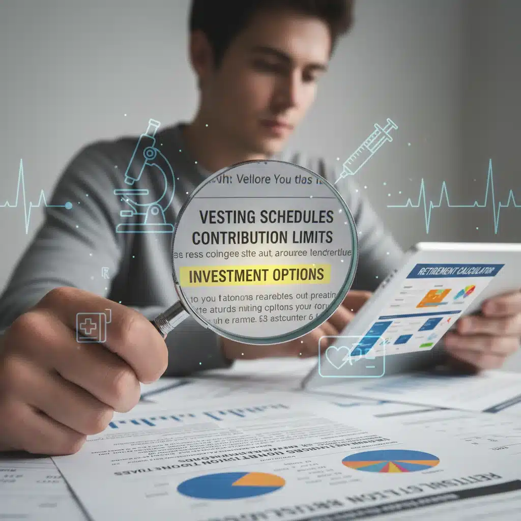 Detailed analysis of retirement plan documents and financial calculations