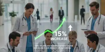Healthcare professionals discussing new CMS telehealth reimbursement guidelines