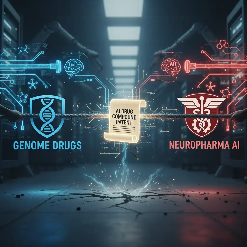 Pharmaceutical companies competing for AI drug patents