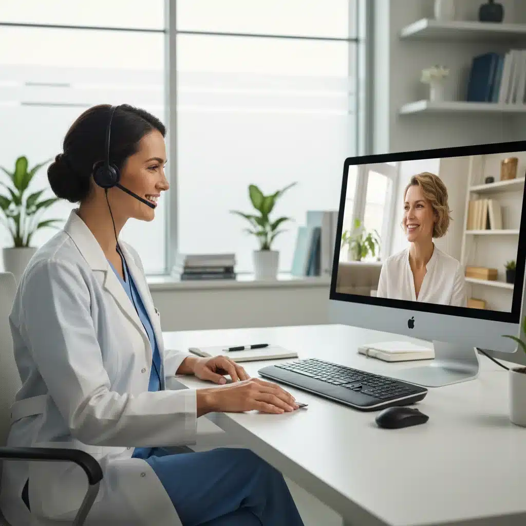 Doctor conducting a telehealth consultation with a patient
